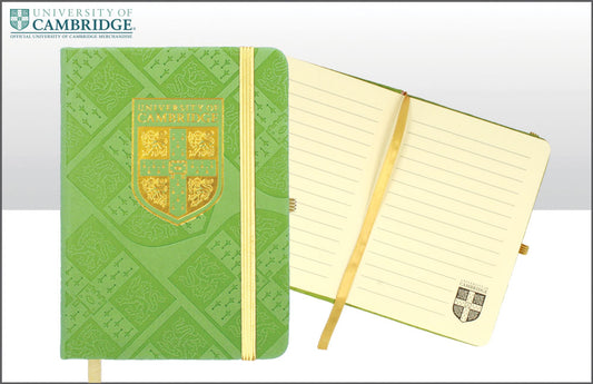 Embossed Green University of Cambridge Notebook A6