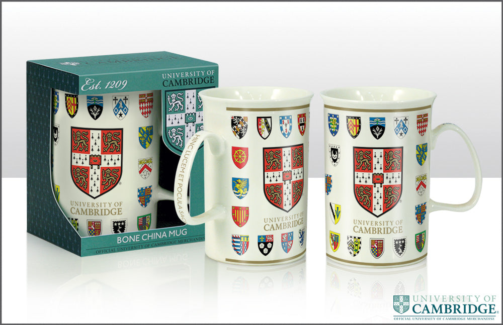 SALE CU College Shield Fluted Bone China Mug (damaged)