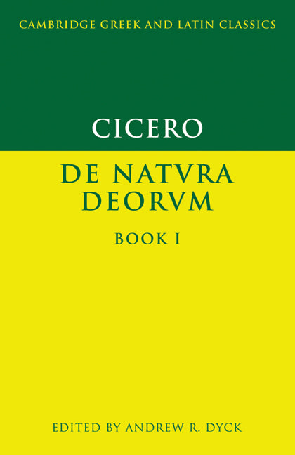 Cicero:  De Natura Deorum  Book I