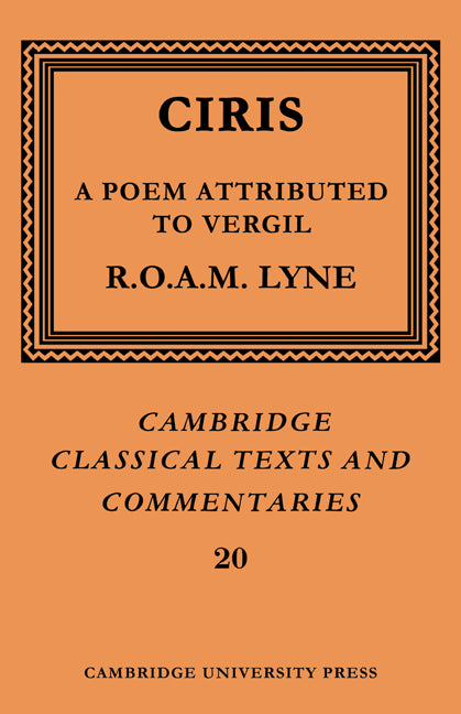 Ciris: A Poem Attributed to Vergil